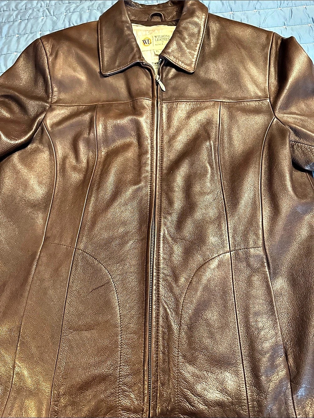 Wilson Leather Jacket Brown XL. Soft buttery leather, no tears…
